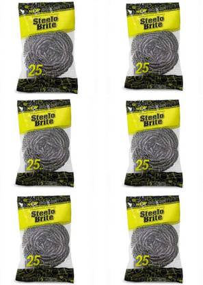 AK Store Steelo brire stainless Steel Multipurpose scrubber, pack of 6 Stainless Steel Scrub