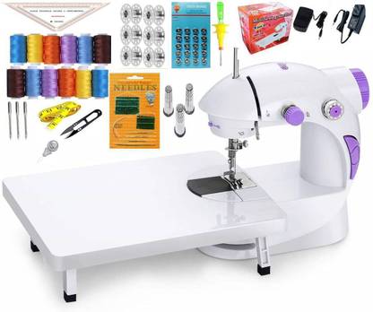 appigo Mini Sewing Machine for Home Tailoring with Foot Pedal, Adapter,Table and Kit Sewing Kit