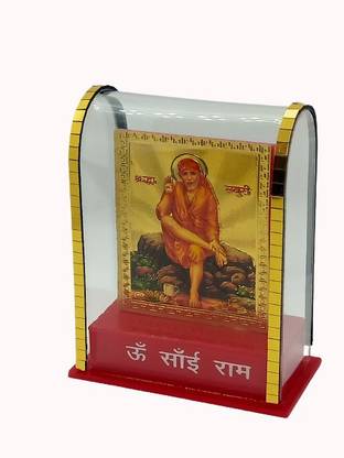 Tranduious Shirdi Sai Nath Statue Murti For Mandir,Office,study,Mandir Multipurpuse Decorative Showpiece  -  4 cm