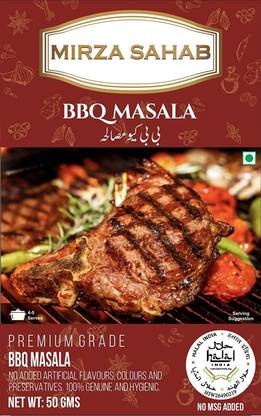 Mirza Sahab BBQ Masala 50 Grams (Pack of 4 x 50g)