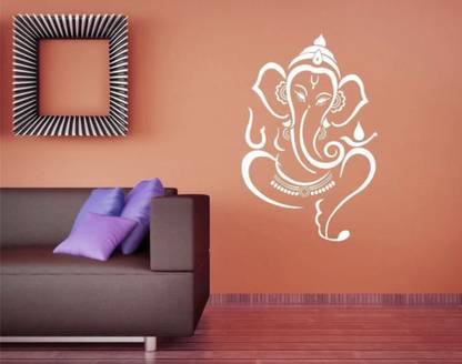Nnk Decor Size: (24 x 40 Inches) Lord Ganesha Reusable PVC Wall Stencil for Home Decor B36031_2 Wall Stencil Stencil