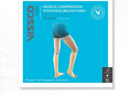 VISSCO CORE MEDICAL COMPRESSION STOCKINGS P.C.NO.0716 (BELOW KNEE) Ankle Support