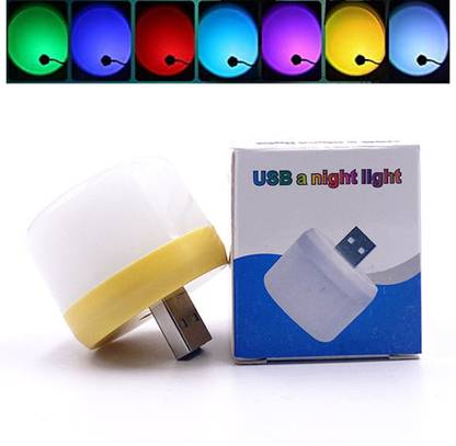 MOOZMOB Automatic 7 Color Changing USB RGB Light with Flashing Mode LED RGB Lamp for Small Rooms Home Decor Bedroom Laptop Desktop Led Light