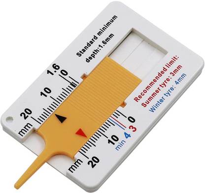 amiciTools Tyre Thread Measuring Gauge, 0~20mm Depth Gauge for Car Bike Wheel Vehicle Tool Kit