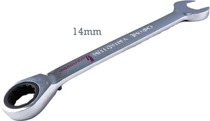 MALFAH ENTERPRISES HANBON 51114 MIRROR COMBINATION RATCHET WRENCH 14MM Double Sided Rachet Wrench