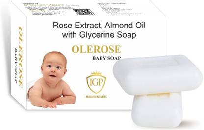 IGP MEDIVENTURES OLEROSE Baby cleansing Soap for nourished and moisturised skin | 100% Safe