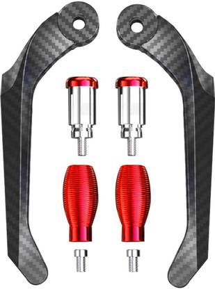 Atoray 7/8" 22mm Motorcycle Handlebar Brake Clutch Levers Protector Guard Carbon Red Handlebar Hand Guard