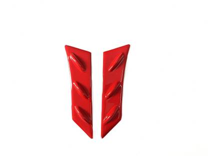 Saiga Parts Triple canard for Yamaha R15 V3 Red Bike Fairing Kit