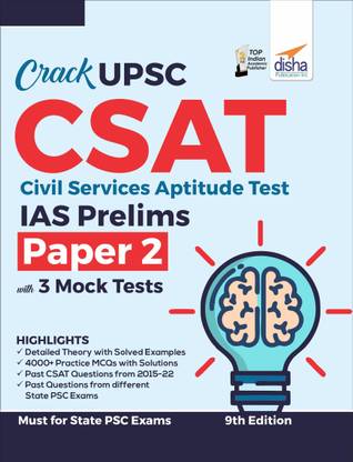 Crack Upsc Csat Civil Services Aptitude Test IAS Prelims Paper 2 with 3 Mock Tests