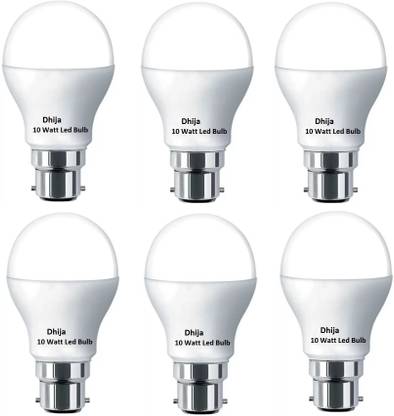 Dhija 10 W Basic Round B22 LED Bulb