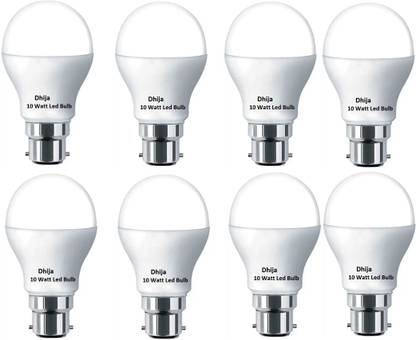 Dhija 10 W Basic Round B22 LED Bulb