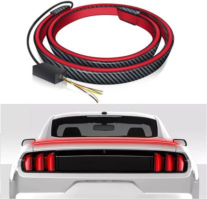 Atoray Spoiler Black Carbon Spoiler Tail Light Strip Splitter ALL CAR Car Fancy Lights