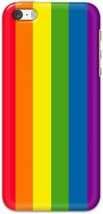 NDCOM Back Cover for iPhone 5s Stripes Rainbow Colors Printed