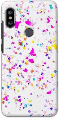 NDCOM Back Cover for Redmi Note 6 Pro Pink Blue Pattern Printed