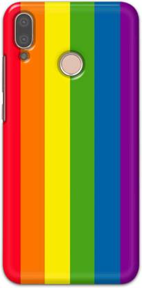 NDCOM Back Cover for HUAWEI P20 LITE Stripes Rainbow Colors Printed