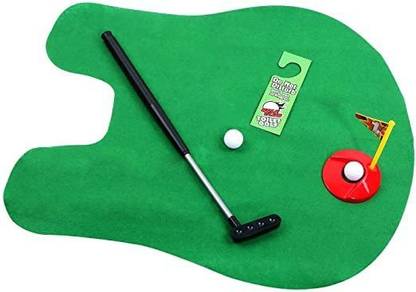 JENY Toilet Golf Game Practice Mini Golf in Any Restroom/Bathroom Great Time Toy Set Putter Club