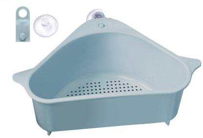 INGITAGNA Kitchen Triangular Sink Strainer Basket Multipurpose Corner Rack Drain Shelf Collapsible Strainer