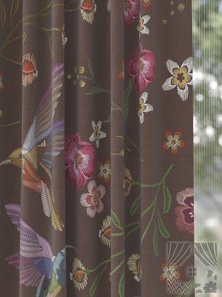 Vmd 154 cm (5 ft) Polyester Room Darkening Window Curtain (Pack Of 2)