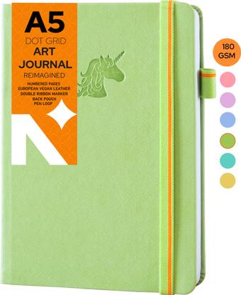NEORAH – ART JOURNAL | 180 GSM Hard Cover Bullet - Journal | Notebook (21.0 x 15.0 cm) A5 Journal Dot Grid 176 Pages