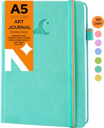 NEORAH – ART JOURNAL | 180 GSM Hard Cover Bullet - Journal | Notebook (21.0 x 15.0 cm) A5 Journal Dot Grid 176 Pages