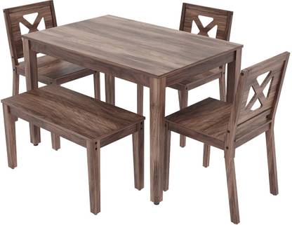 Wakefit Manjano Solid Wood 4 Seater Dining Set
