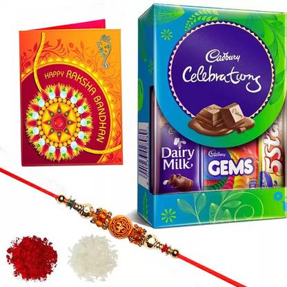 Suppro rakhi with chocolate cadbury O7 Assorted Gift Box