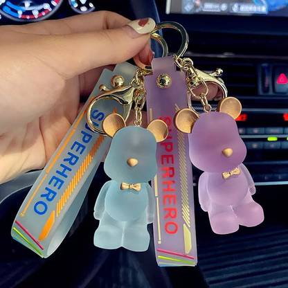 KYOP Cute 3D Glowing Panda High Quality Keychain For Bikes And Cars Key Chain