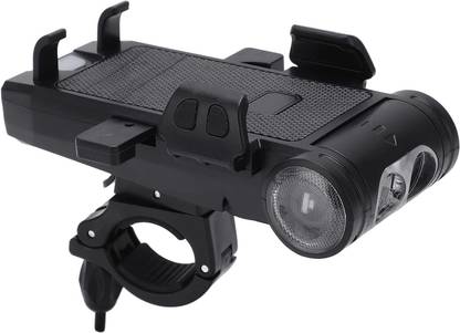 NSV Bicycle Mobile Holder With Power Bank Side Fog Light Front Head Light And Horn LED Front Light