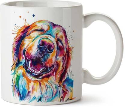 FirseBUY Custom Pet Cup - Cute Colorful Dog Photo Printed Ceramic Coffee Mug