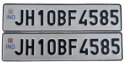Jainam arts Stainless Steel Number Plates Name Plate