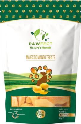 Pawfect Pet Foods Nature's Munch Treats for Dog |Mango Dog Treats | Crunchy Grain Free Snacks Fruit Dog Treat