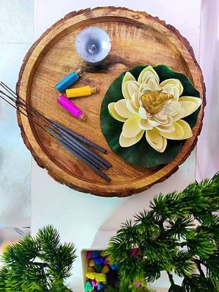 CRAFTSEXPORT Wood with unfinished Original Bakkal (Tree Bark) 12 INCH Tray