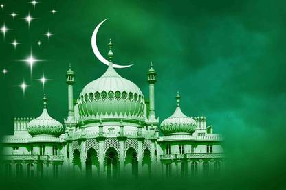 Muslim Religious Poster|Unframed Mosque Poster|Masjid Poster For Religious Places, Home, Gallery, Study Room|Poster For Interior Decoration|Pack Of 1 Paper Print