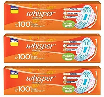 Whisper Choice Regular - 7+7+7 Pads Sanitary Pad