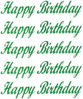 Comet Busters 1 cm Happy Birthday Stickers for Gifts, Envelopes ,Gift Bags and Decorations (STK080) Self Adhesive Sticker