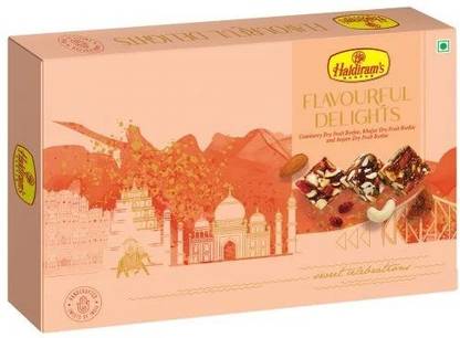 Haldiram's Nagpur Flavourful Delights (Assorted Dry Fruits Burfee 500gm) Box