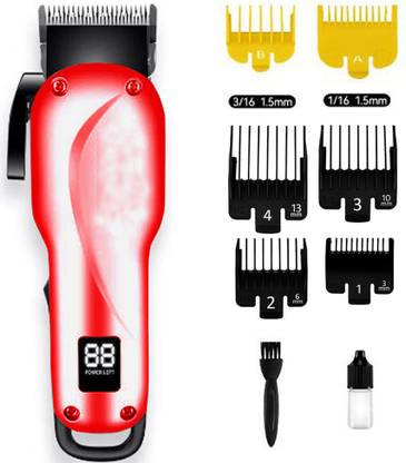 CFGH KEMEI Digital Display Stainless Steel Cutter Km-917 Professional Hair Trimmer Trimmer 120 min  Runtime 5 Length Settings