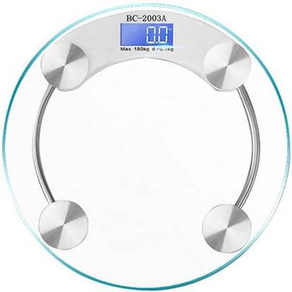 SMIC Digital Glass Weighing Machine Round Personal weighing scale home Weight Machine Weighing Scale