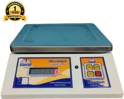 Microtech 30kg Weight Machine, 2g Accuracy, Dual Side Display, Platform Size 9.5×11.5 inch Weighing Scale