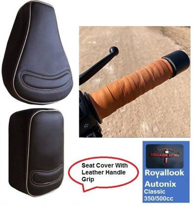 Royallook autonix M80 Split Bike Seat Cover For Royal Enfield Classic 350, Classic 500