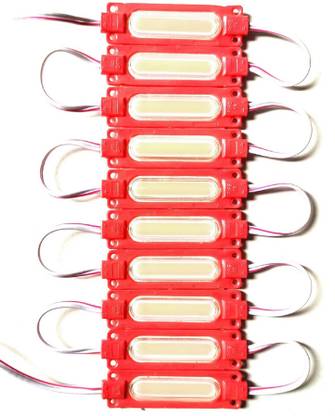 Wizzo 10 Pieces (RED) DC 12V 2W Capsule Shape LED Module Light Strip For Decoration Car Fancy Lights