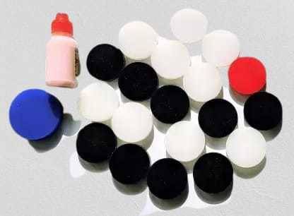 Hyper Acrylic Transparent Plastic Carrom Coin Set , 4 mm (Pack of 20 with 1 Striker) Carrom Pawns