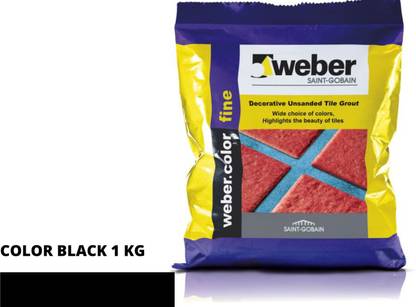 Weber Saint Gobain Tile Grout For Floor & Wall black color 1 KG Crack Filler