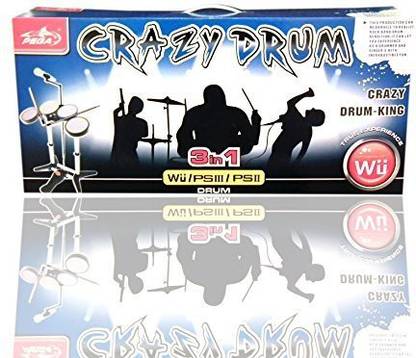 WARUNG Pega Crazy Drum Set For Nintendo Wii, Playstation 2, Playstation 3  Gaming Accessory Kit