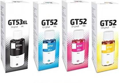 ORIGNL GT53XL/GT52 FOR DeskJet GT 5800 Series All-in-One Printer CRT Black + Tri Color Combo Pack Ink Cartridge