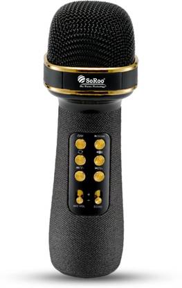 Soroo Sr-707 Wireless Bluetooth Rechargeable Mic Karaoke Singing Mike with Led Light hifi speaker Bluetooth Mike