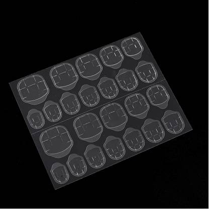 Gleevia Premium Quality 1 Sheet ( 24 tabs) Double-sided Nail Tab Sticker