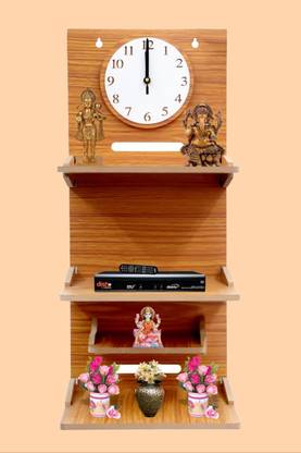 AHMAD CRAFTS WOODEN TEMPLE SET UP BOX -786(STB) STAND WALL SHELF Wooden Wall Shelf