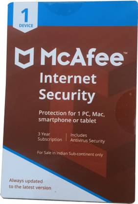 McAfee Internet Security 1 User 3 Years