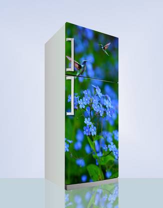 ColorsGraphics 24 cm Flying Birds And Flowers Garden And Nature Fridge Wallpaper Self Adhesive Sticker